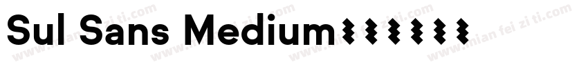 Sul Sans Medium字体转换